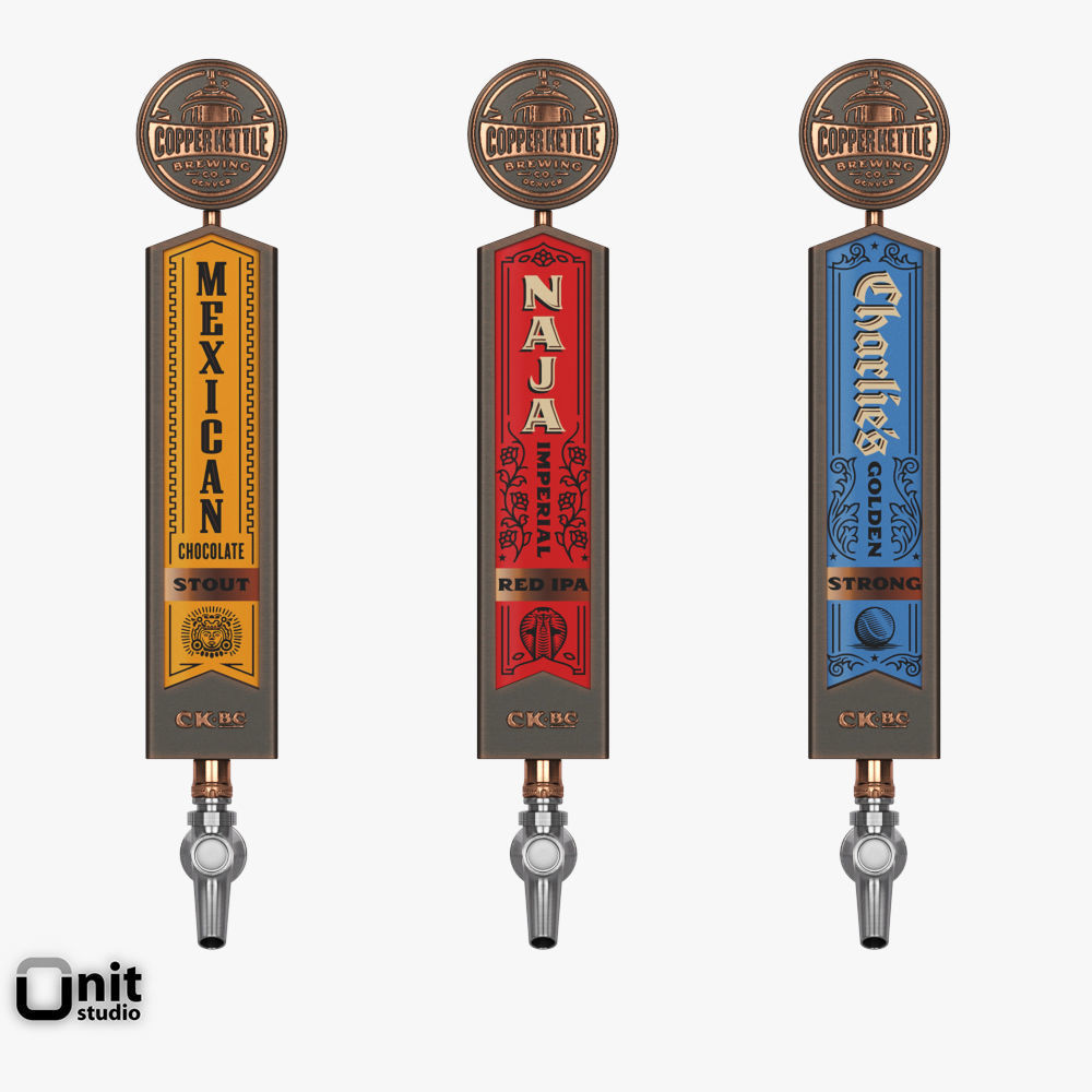 Beer Taps Copper Kettle Brewing 3D model_8