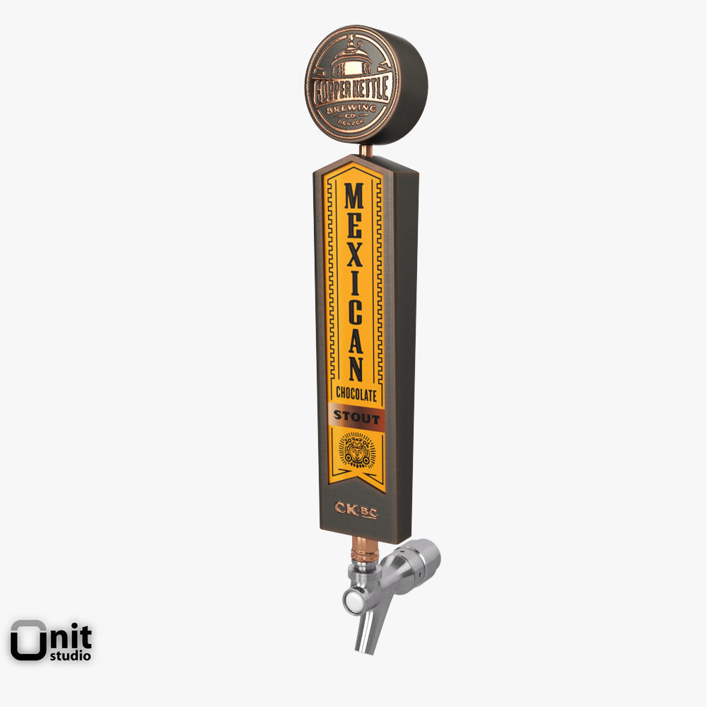 Beer Taps Copper Kettle Brewing 3D model_1