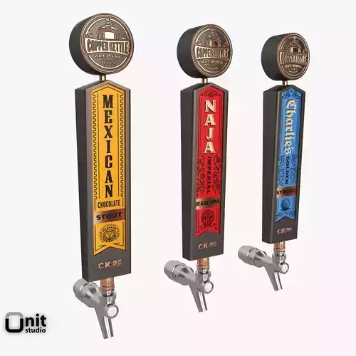 Beer Taps Copper Kettle Brewing 3D model