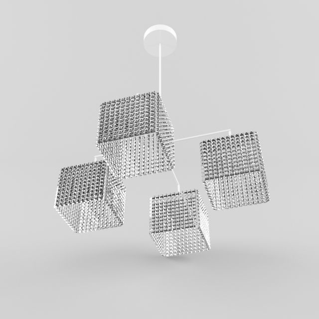 Crystal Chandelier 3D model_2