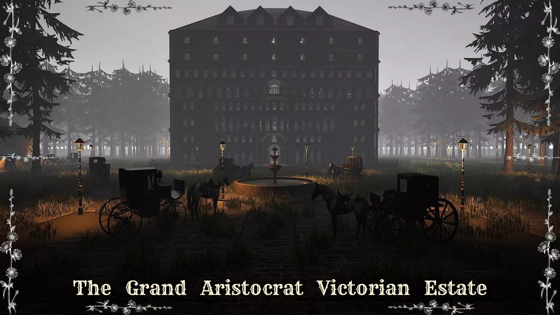 Grand Aristocrat Victorian Complete Dark Gothic Mansion Manor 3D model
