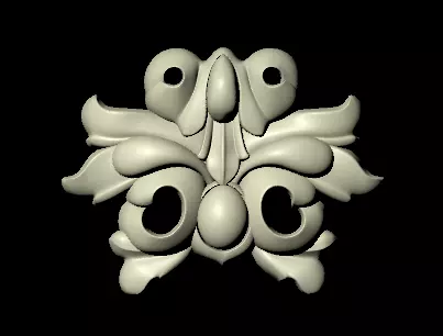 Central decor ornament for furniture 3D model