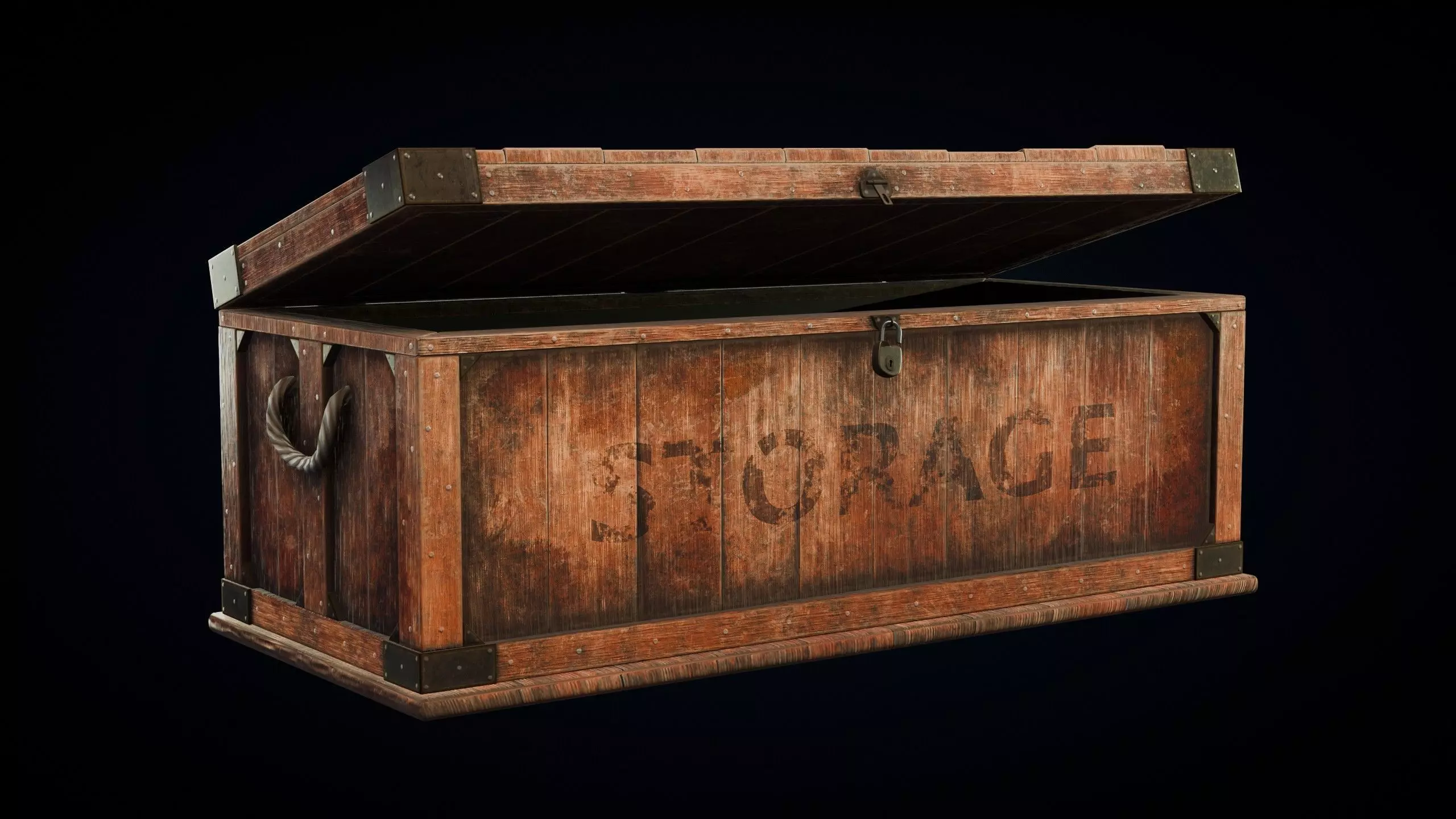 Chest Survival Storage Box Low-poly 3D model
