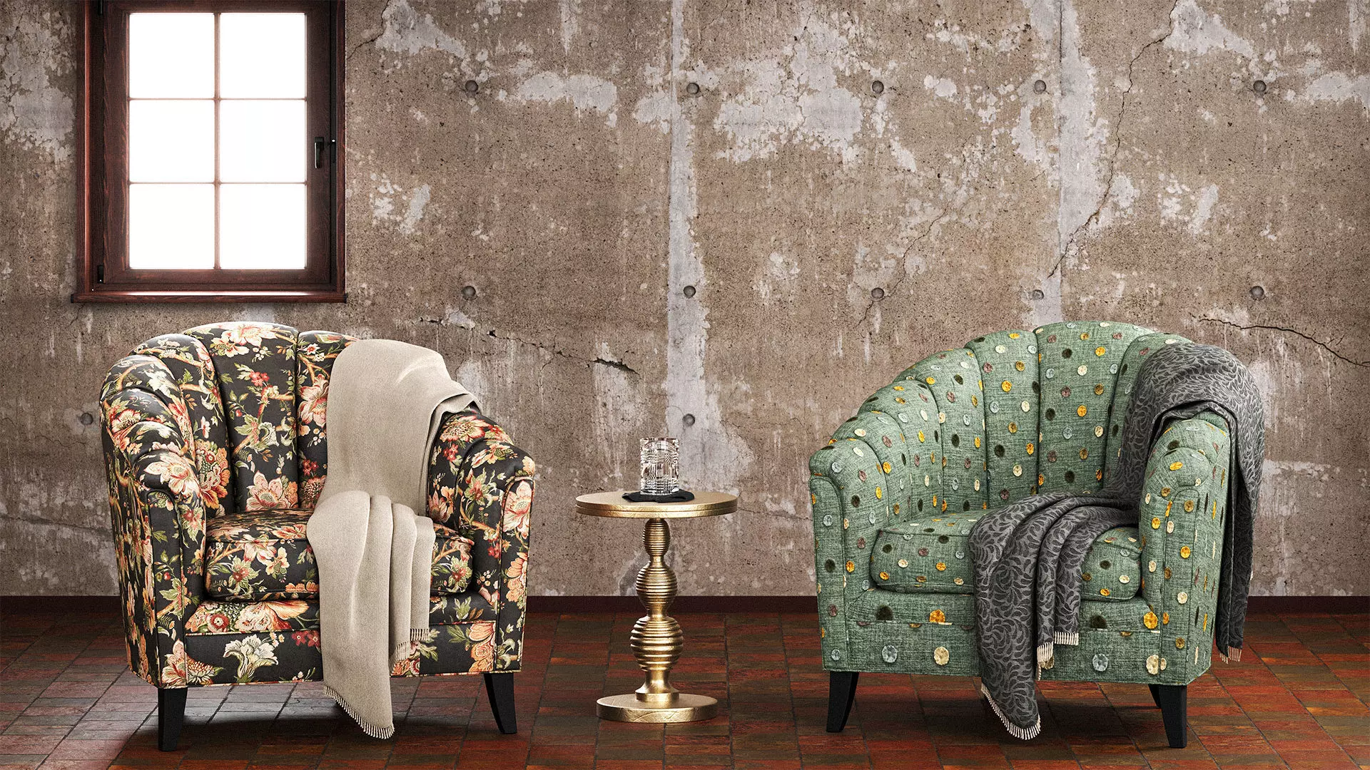 Ethan Allen Nathalie Barrel-Back Chair 3D model