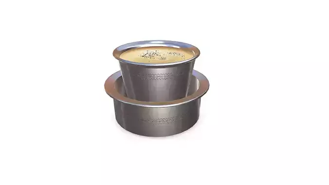 Indian Traditional Coffee Tea Cup Low-poly PBR Low-poly 3D model 3