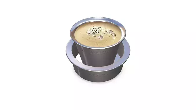 Indian Traditional Coffee Tea Cup Low-poly PBR Low-poly 3D model 4