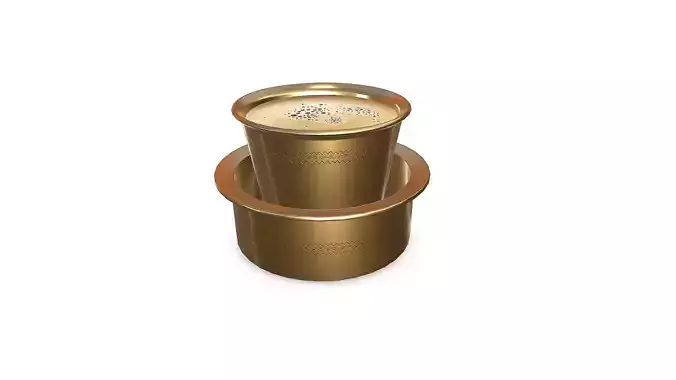 Indian Traditional Coffee Tea Cup Low-poly PBR Low-poly 3D model 2