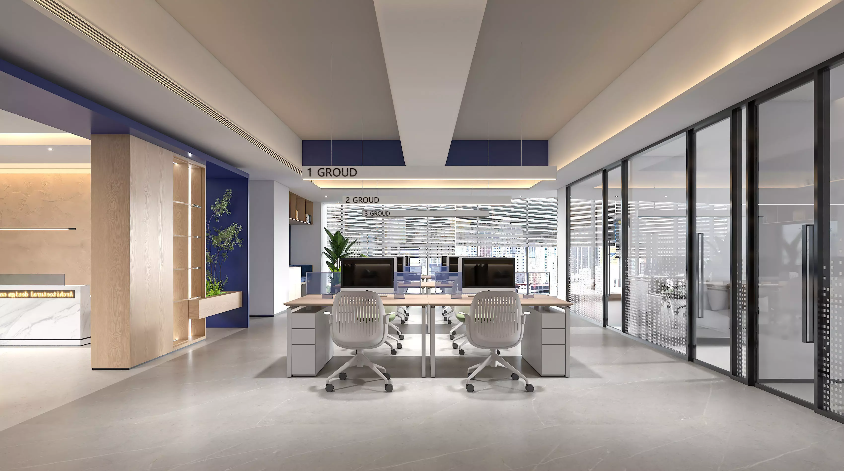3D model of a modern office interior 3D model