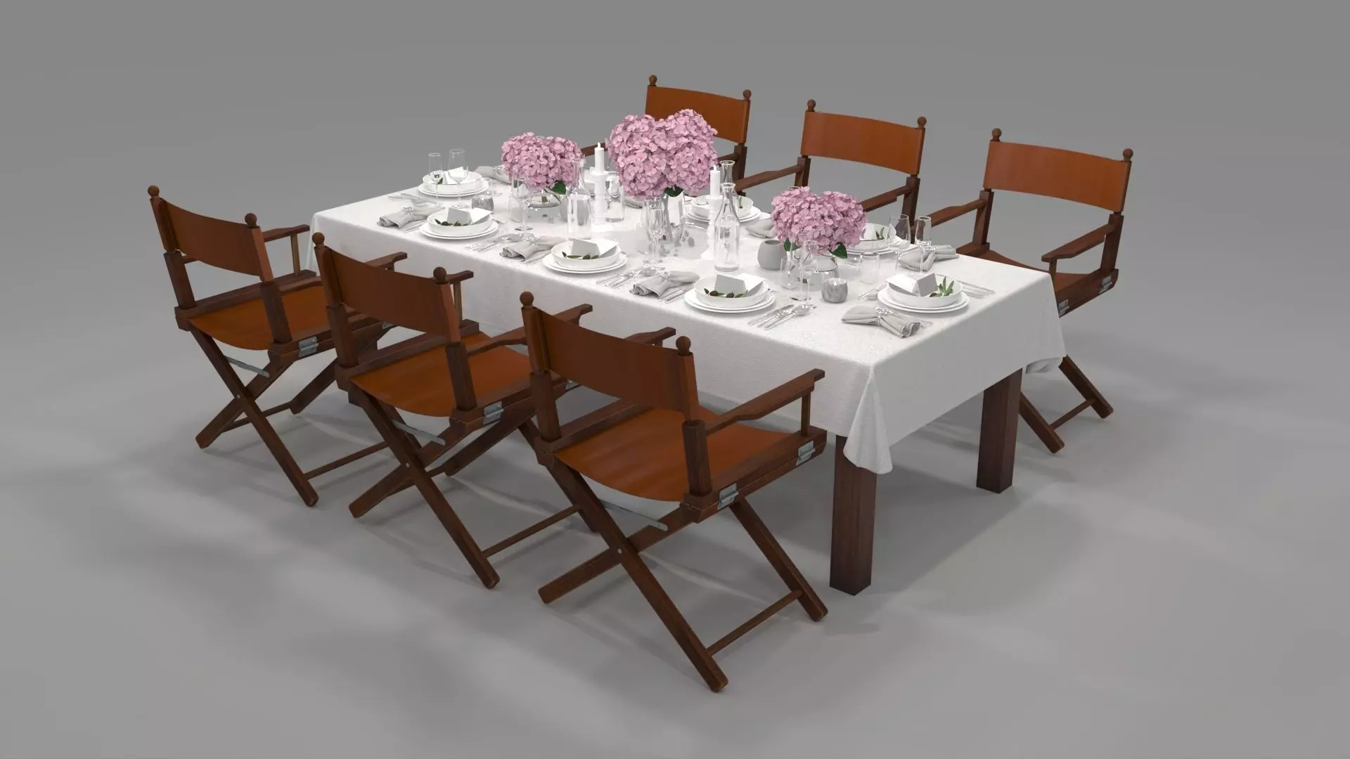 Event Dining Table 3D Model 3D model
