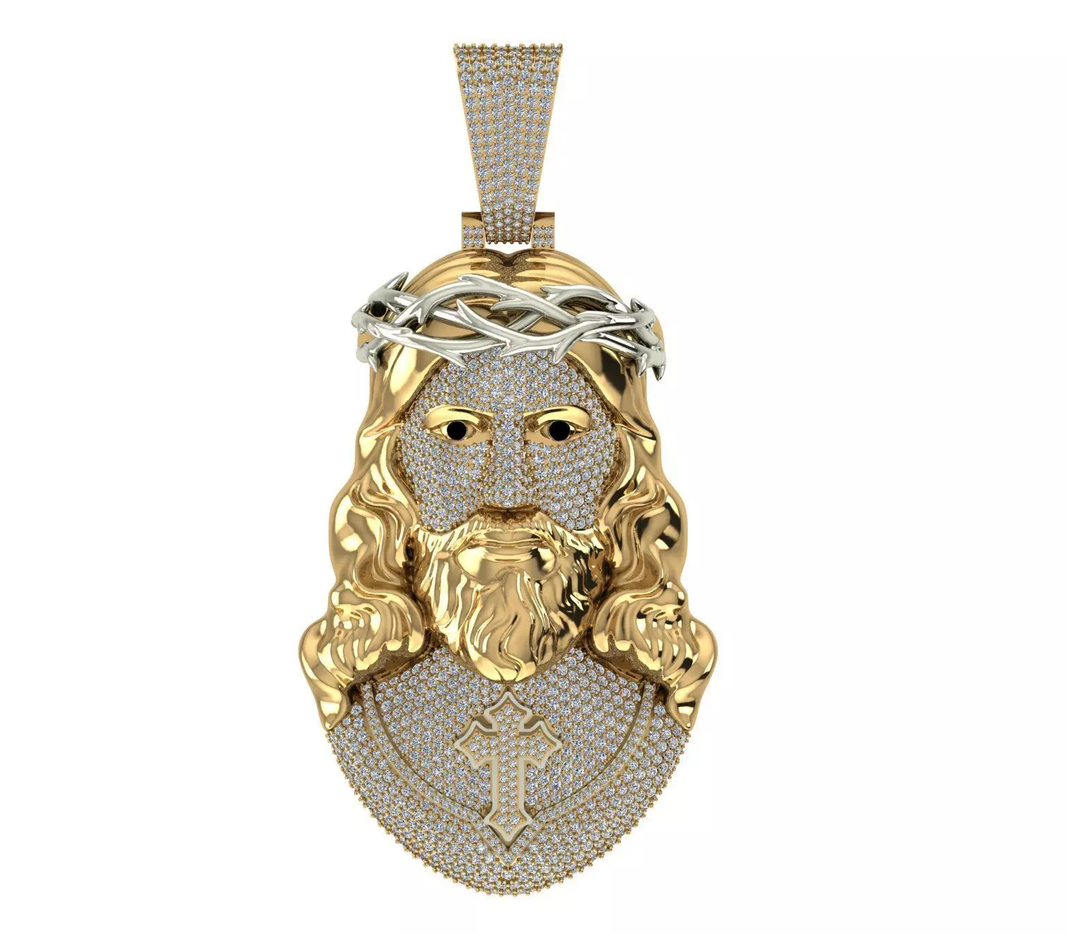 Jesus pendant 3D print model NOP0104 3D print model