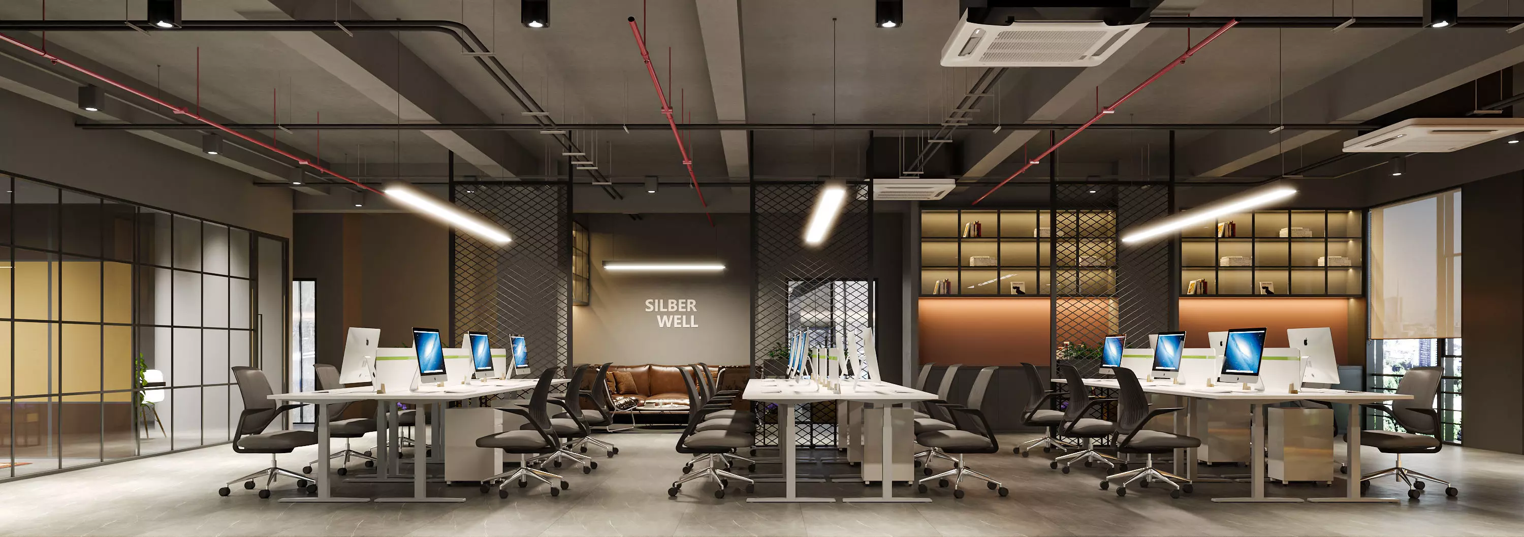 3D model of a modern office interior 3D model