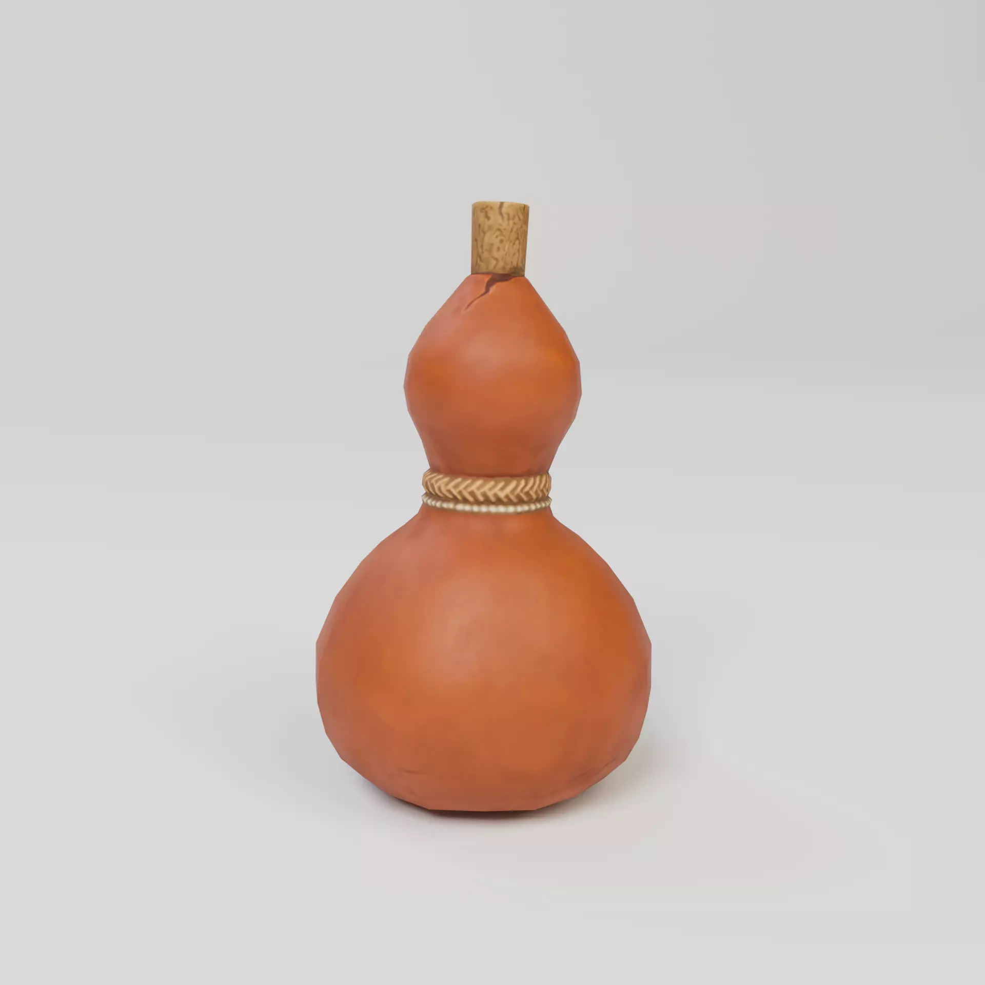 Low Poly Ethnic Vase - PBR 2K Text - Stylized Clay Flask Prop Low-poly 3D model