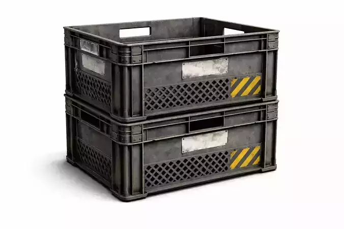 Industrial Storage Crates - Stackable Metal Containers - PBR