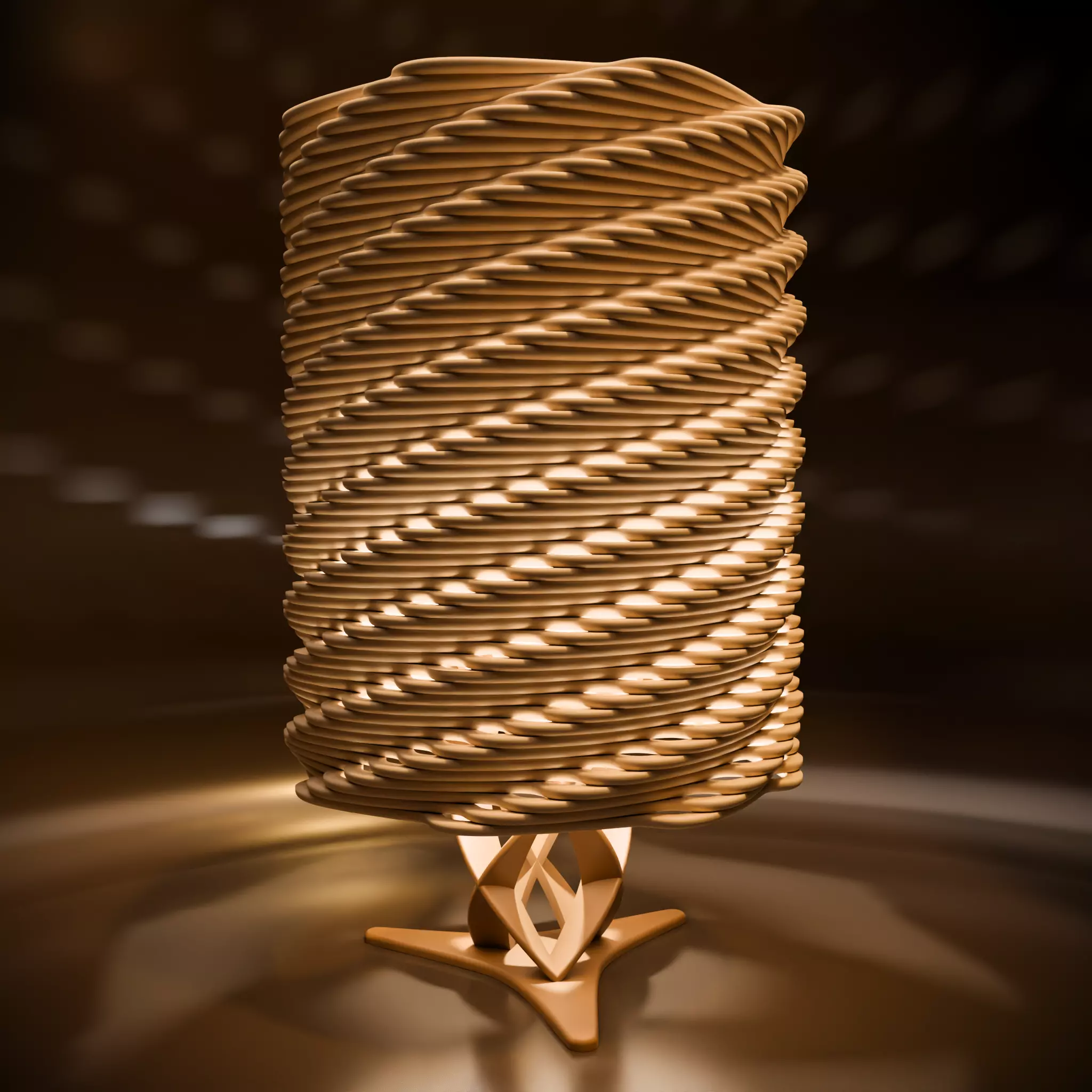 Modular Ring Lamp Stackable Height-Adjustable Design 3D print model