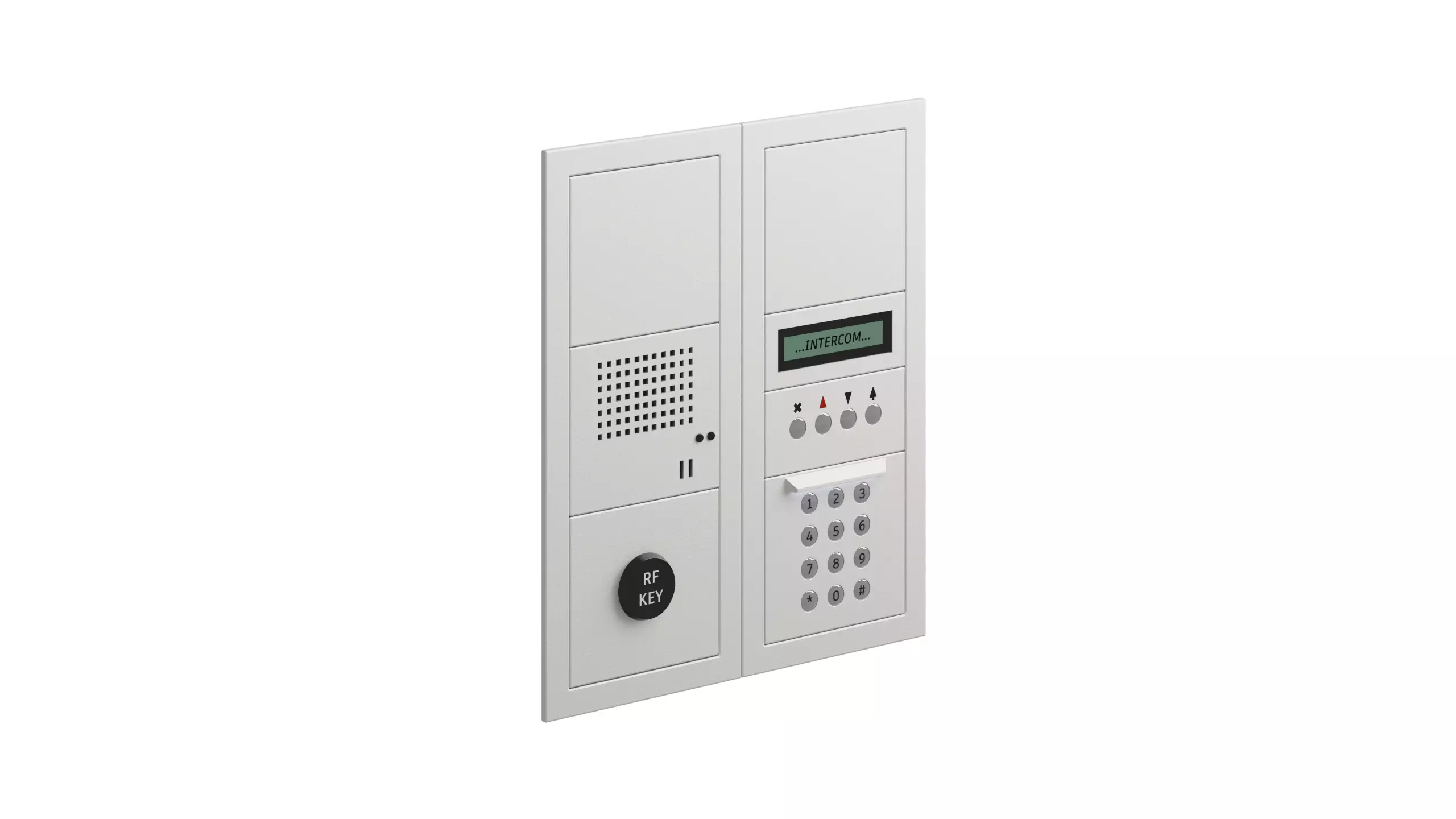 Apartment Intercom Panel Dual - Mid-Poly RF ID Entry System 3D model