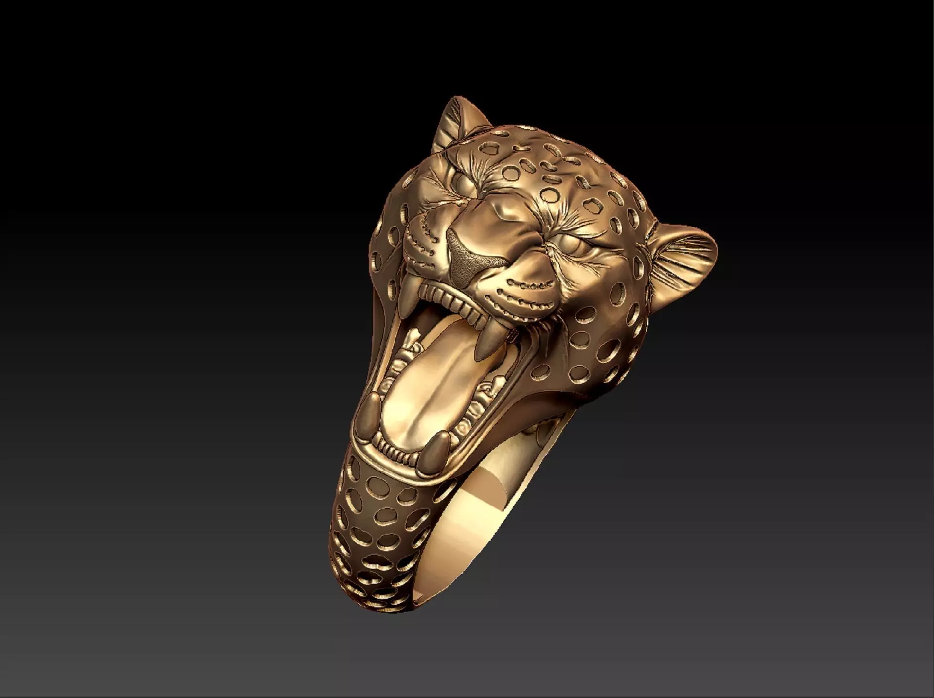 Leopard Ring 3D print model
