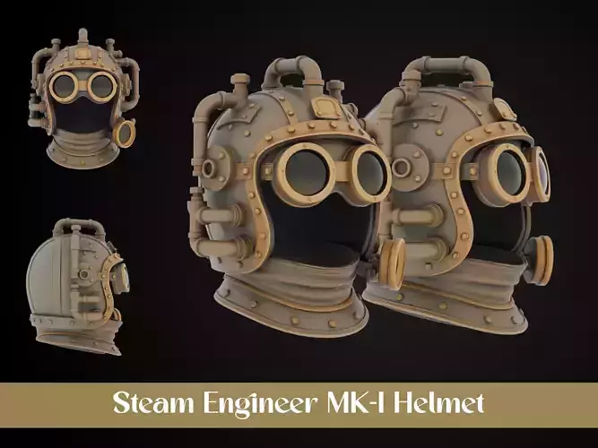 Stylized Steampunk Helmet - Steam Engineer MK-I
