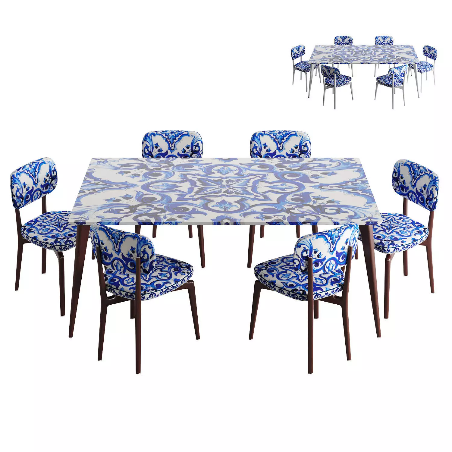 Dolce and Gabbana Casa Saint Jean Outdoor table and Viola chair 3D model