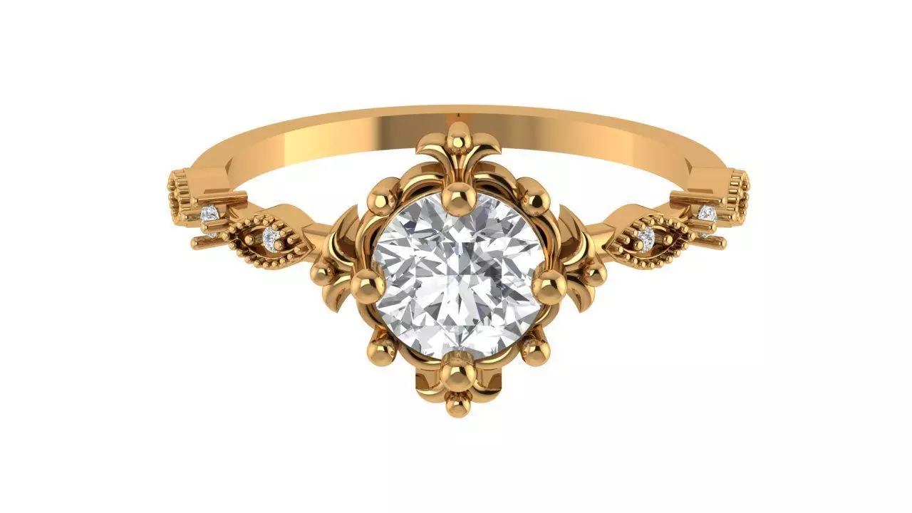 Vintage Ring 3D print model