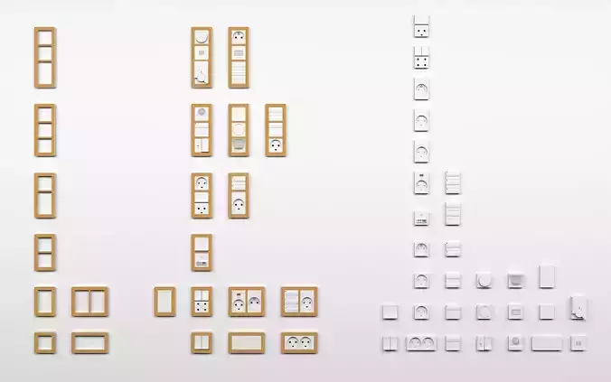 LK FUGA CHOICE Sockets and Switches 3D model