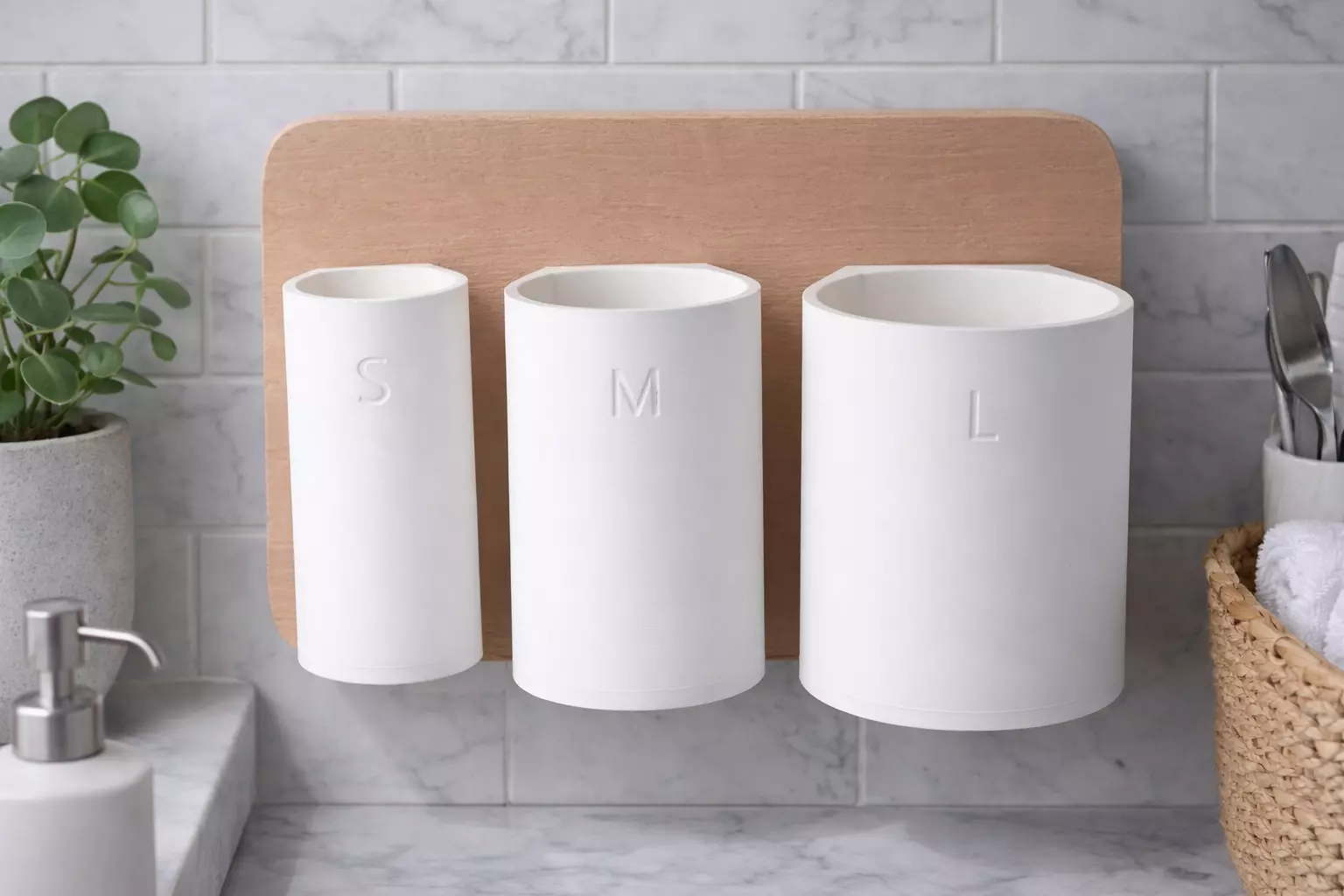 Trash Bag Roll Holder Set Free 3D print model