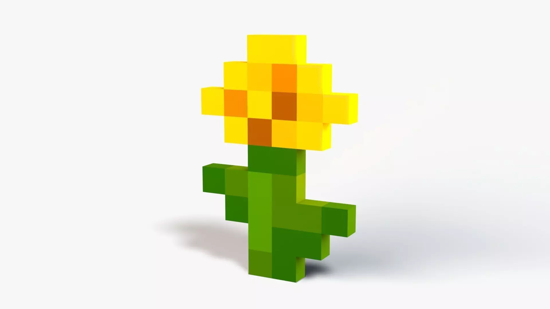 Minecraft Dandelion Rig Low-poly 3D model