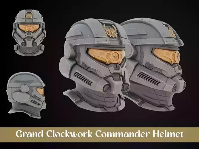 Stylized Steampunk Helmet - Grand Clockwork Commander