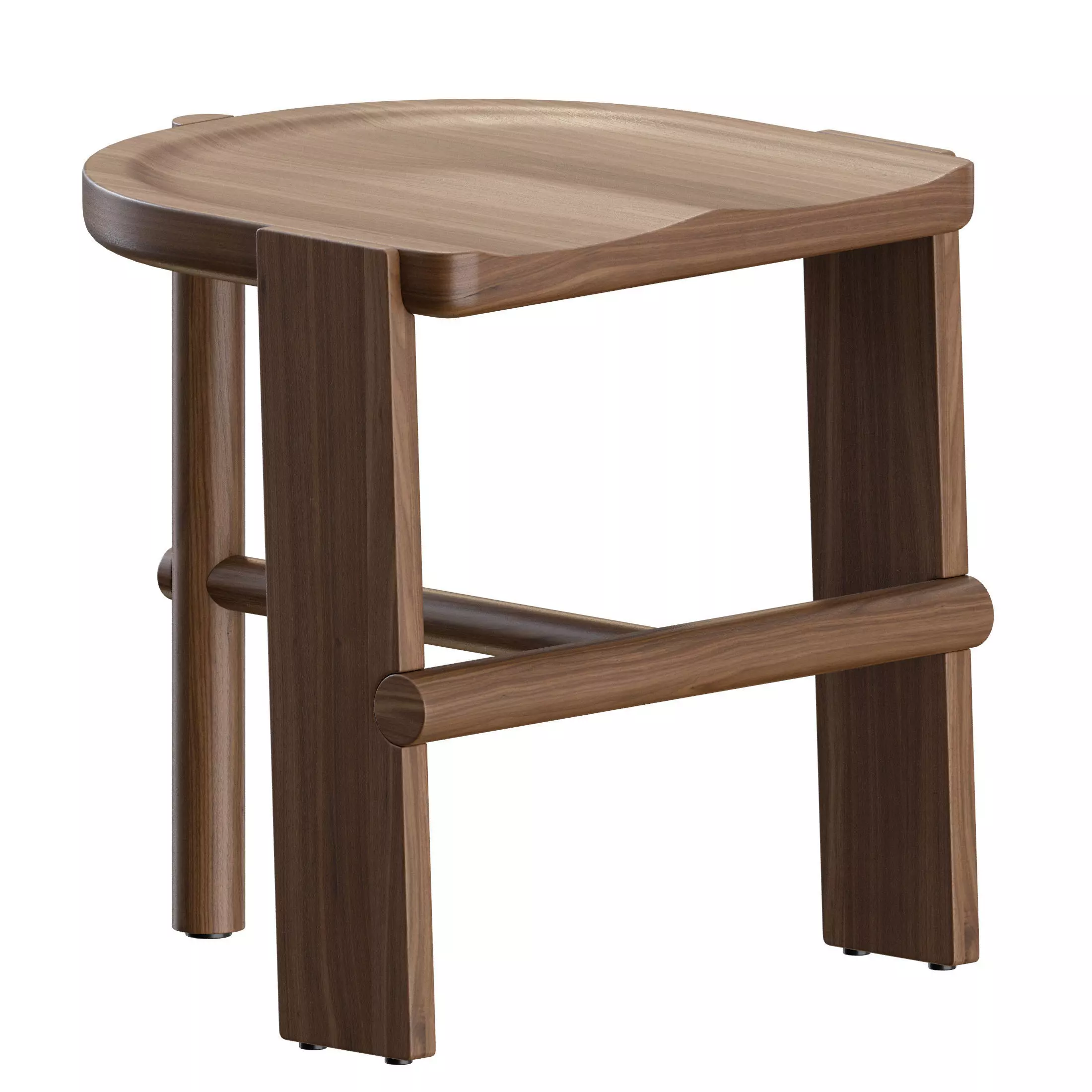 Hinterland Low Stool by Daniel Boddam 3D model