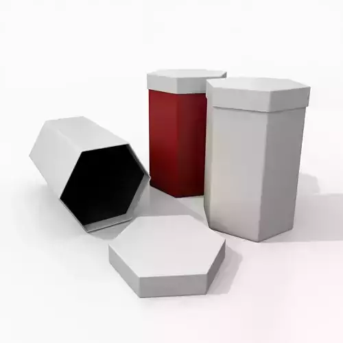 Rigid Box - Tall Hexagon with Lift-Off Lid