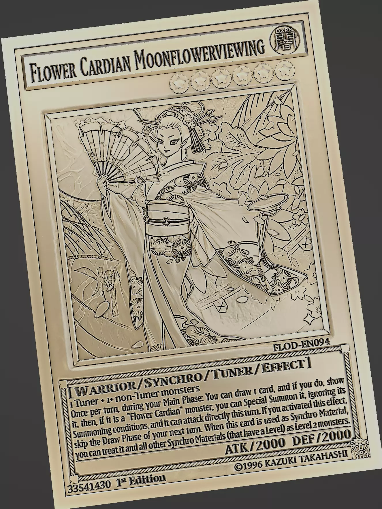 Flower Cardian Moonflowerviewing - yu-gi-oh 3D print model