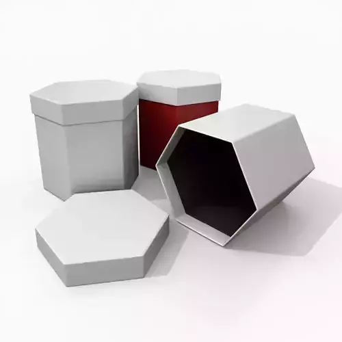 Rigid Box - Hexagon with Lift-Off Lid
