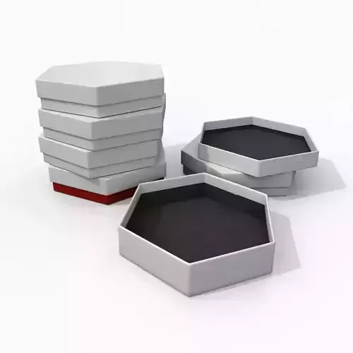 Rigid Box - Flat Hexagon with Lift-Off Lid