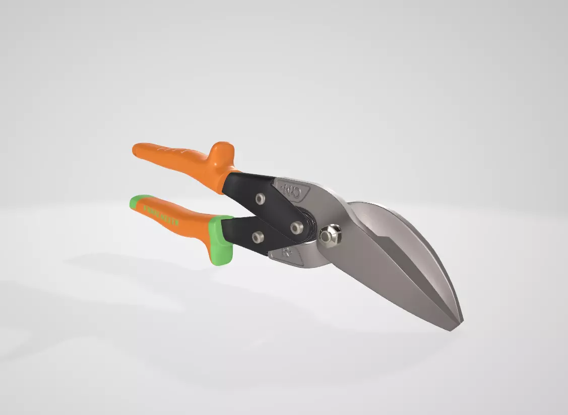 Klein Tools Offset Right-Cutting Aviation Snips Low-poly 3D model