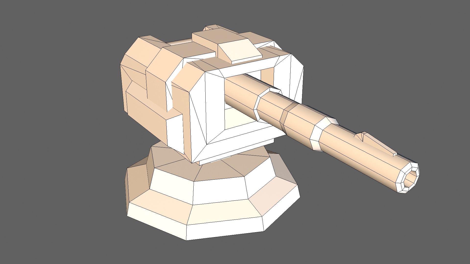 TD Cannon Tower 01 Low-poly 3D model_10