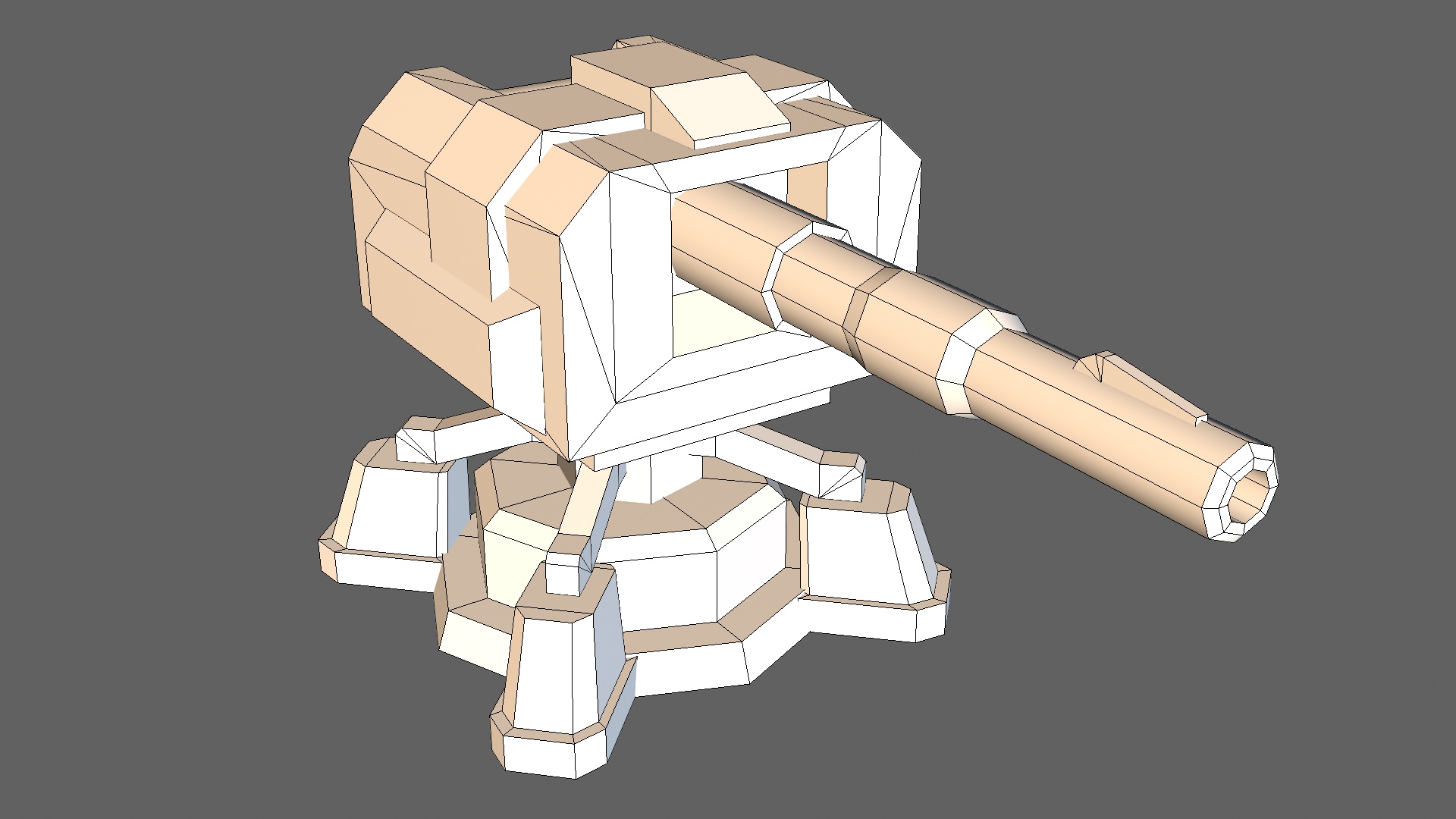TD Cannon Tower 01 Low-poly 3D model_11