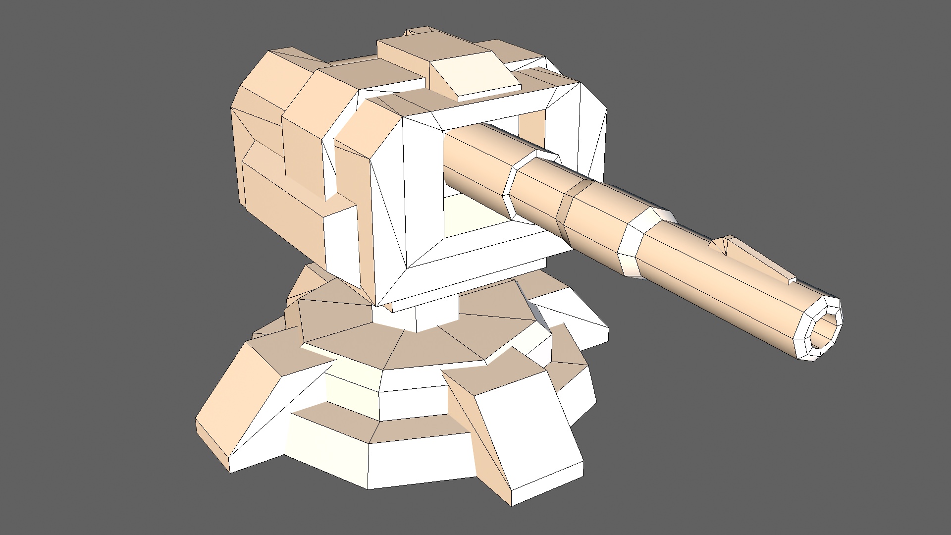 TD Cannon Tower 01 Low-poly 3D model_7