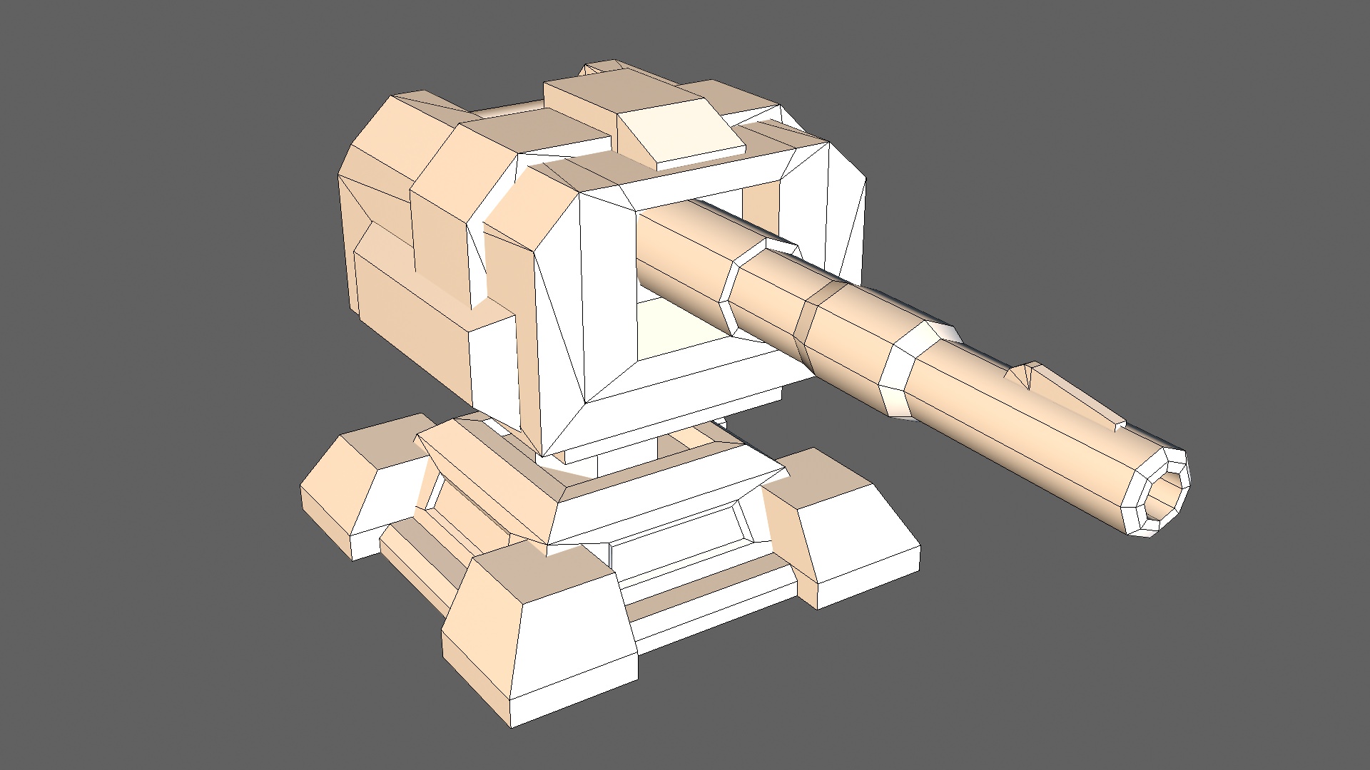TD Cannon Tower 01 Low-poly 3D model_6