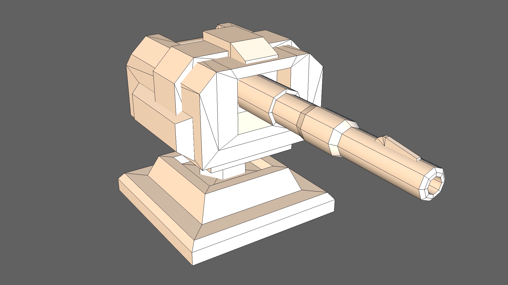 TD Cannon Tower 01 Low-poly 3D model_8
