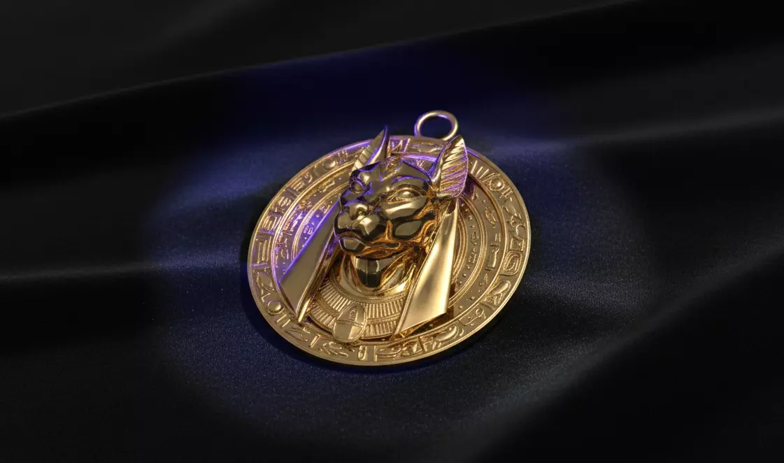 The Anubis Sovereign Medallion 3D model - for Him and Her 3D print model