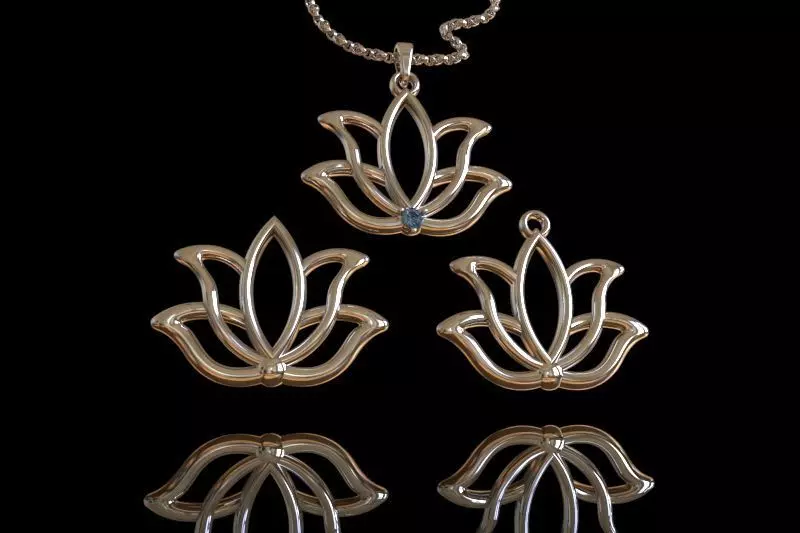 Lotus Pendant 3 Variants 3D print model