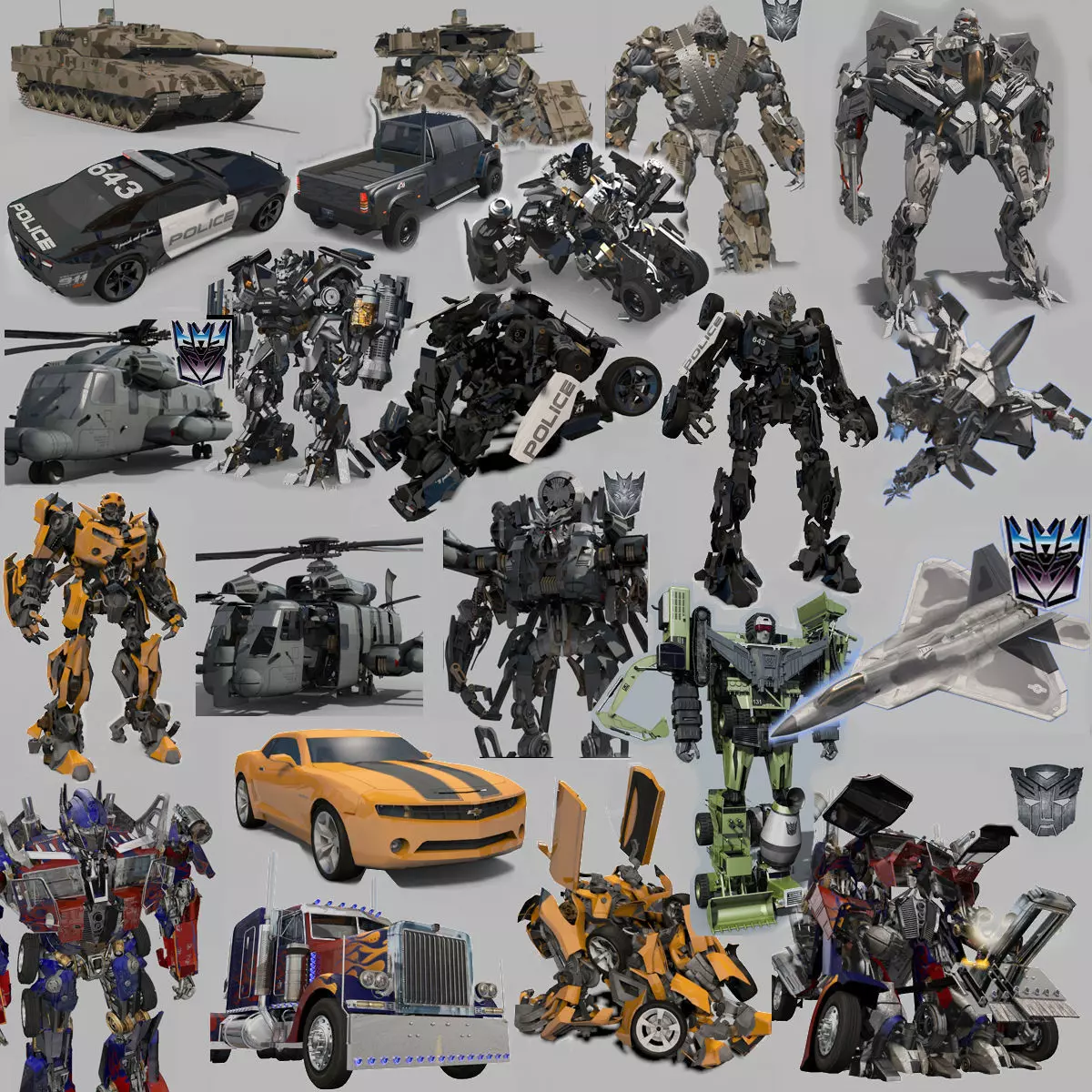 Colossal Transformed Transformers Pack 3D model