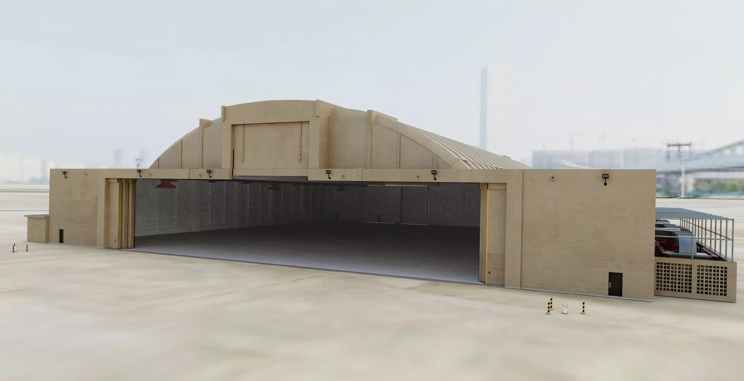 Military AAFB AEF FOL Aircraft Maintenance Hangar 3D model