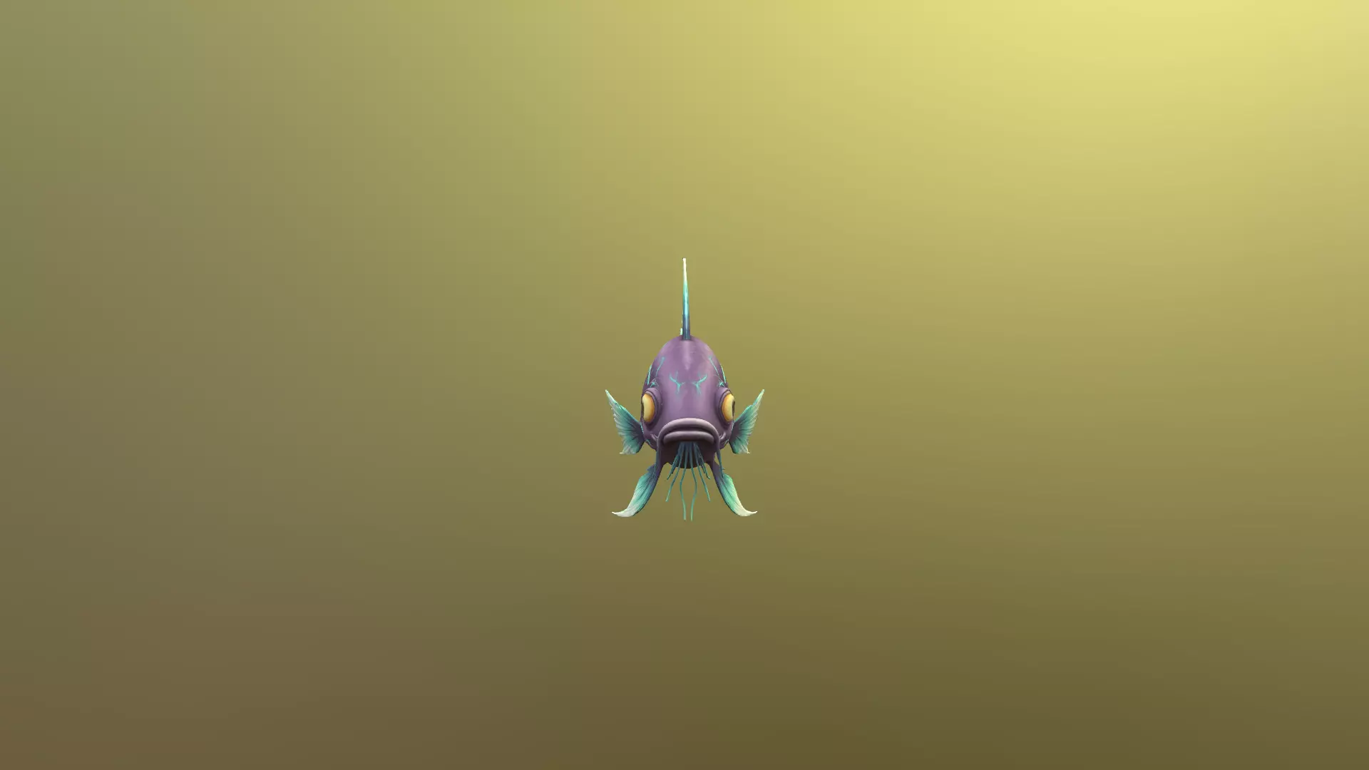 Low Poly Stylized Abyssal Void-Fin Fish - PBR Low-poly 3D model