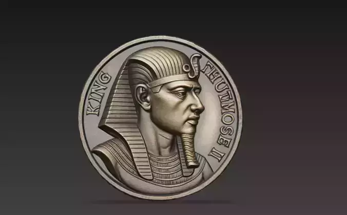 Ancient Egyptian Pharaoh Relief - Thutmose Inspired Medallion