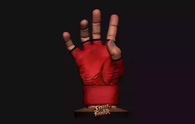 Street Fighter Ryu and Key hand joystick holder