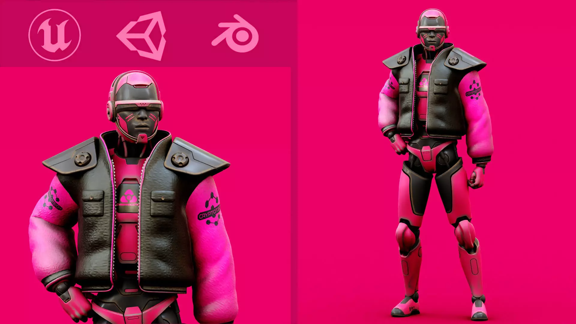 CYBORGTOPIA B-27 Rigged for Unreal Engine - Unity - MIXAMO 3D model