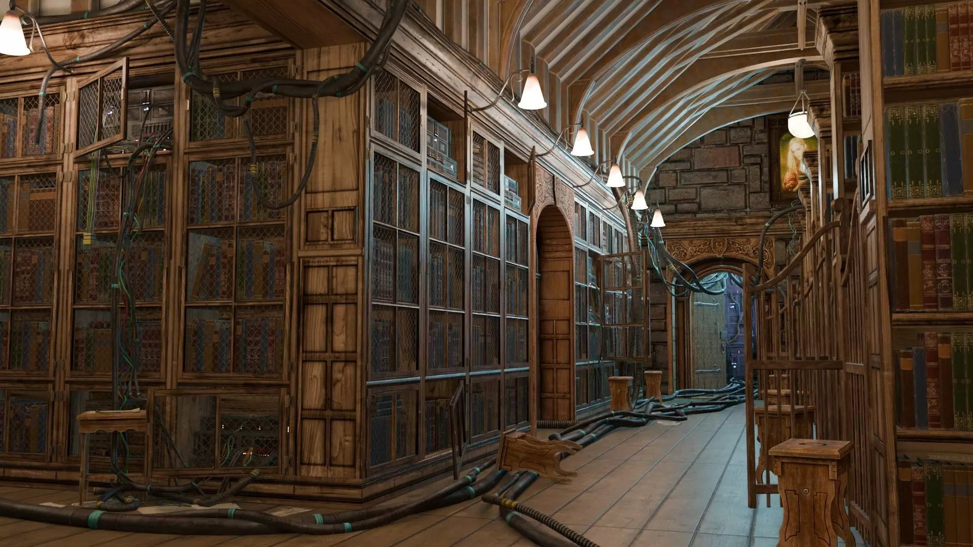 Fantasy Library 3D model