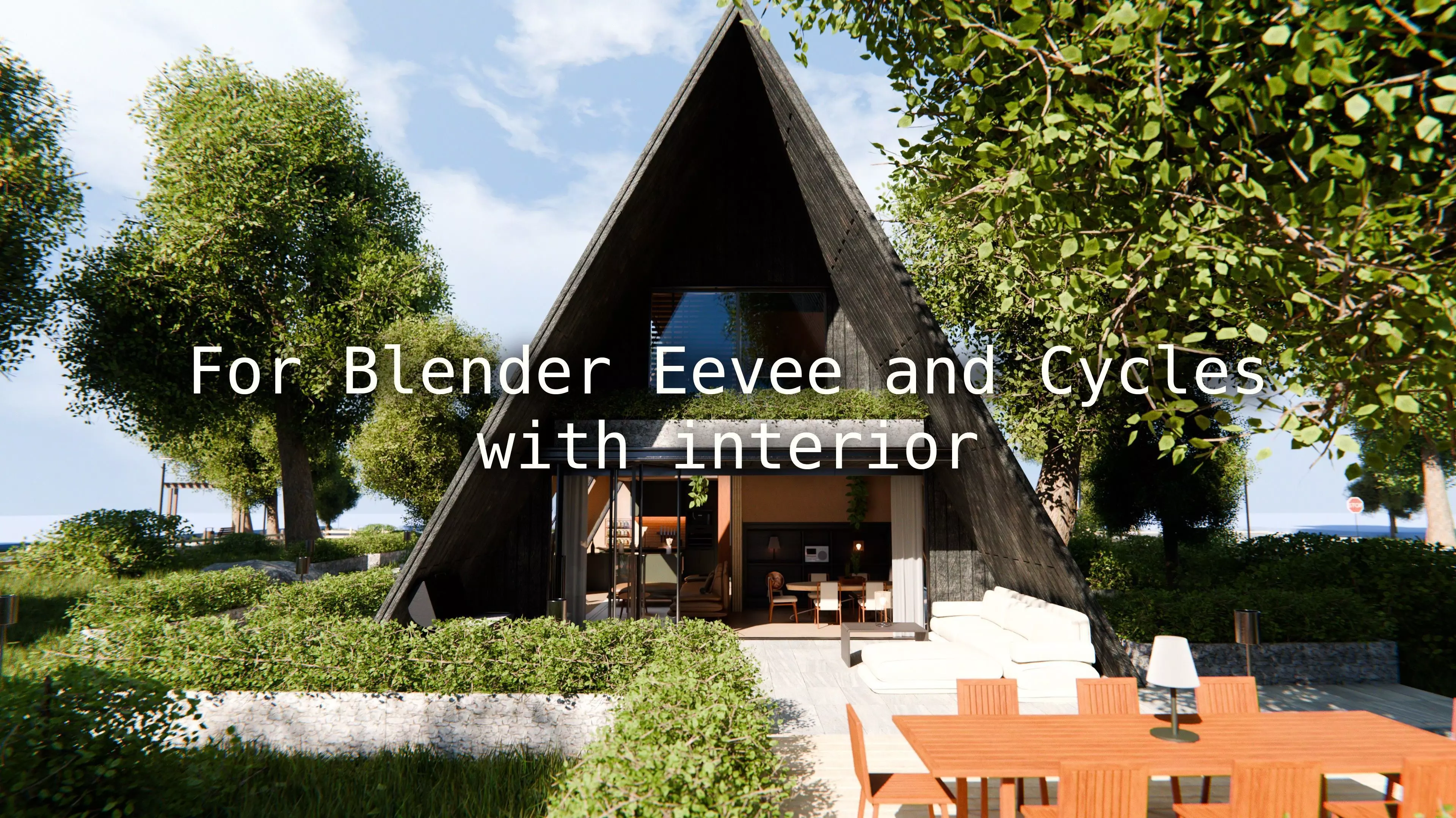 2026 Modern Modular House 19 for Blender Eevee and Cycles 3D model