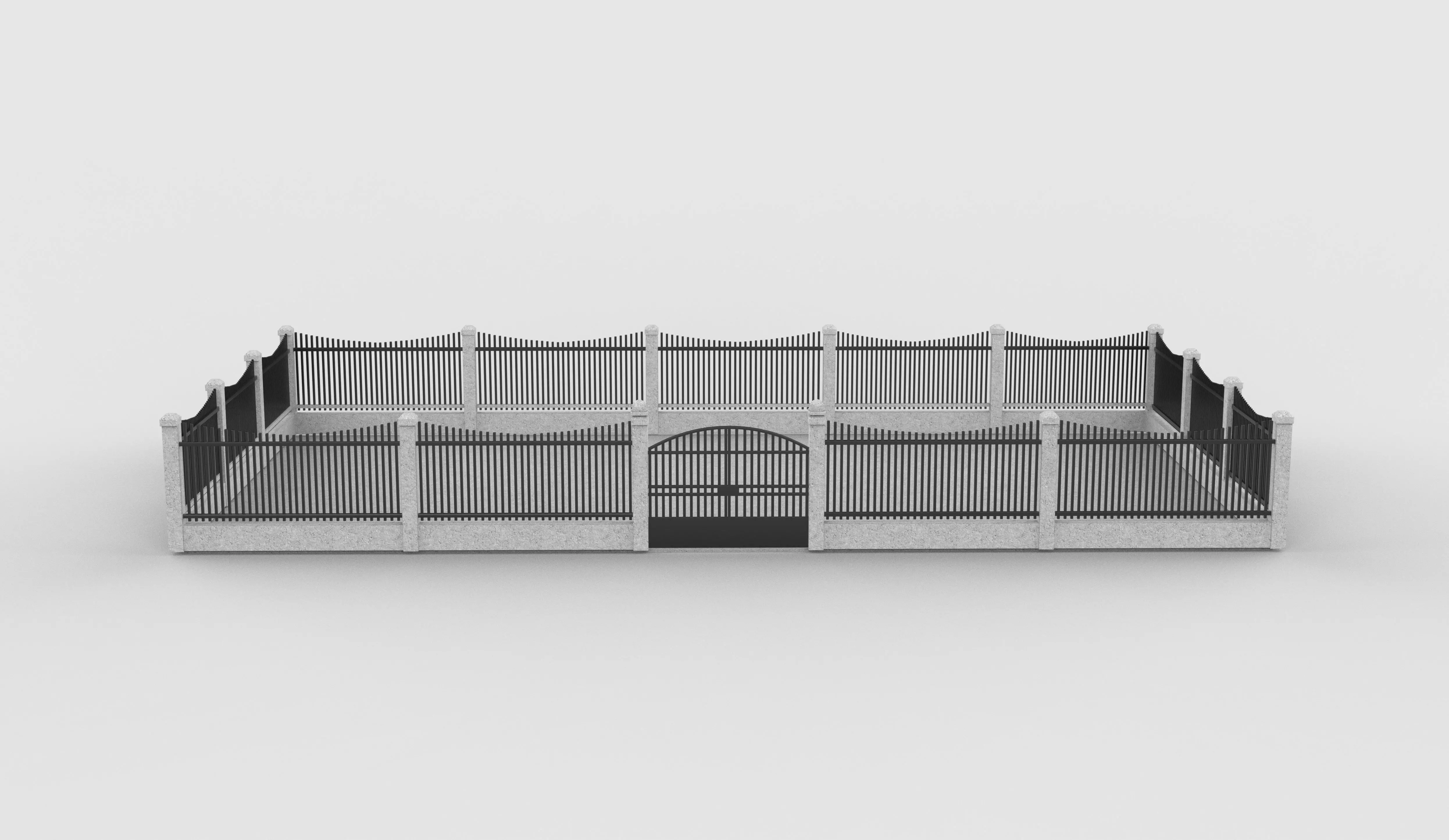 Modular fence 3D model