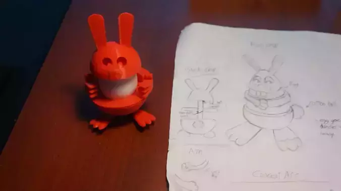Egg Bunny Costume Free 3D print model